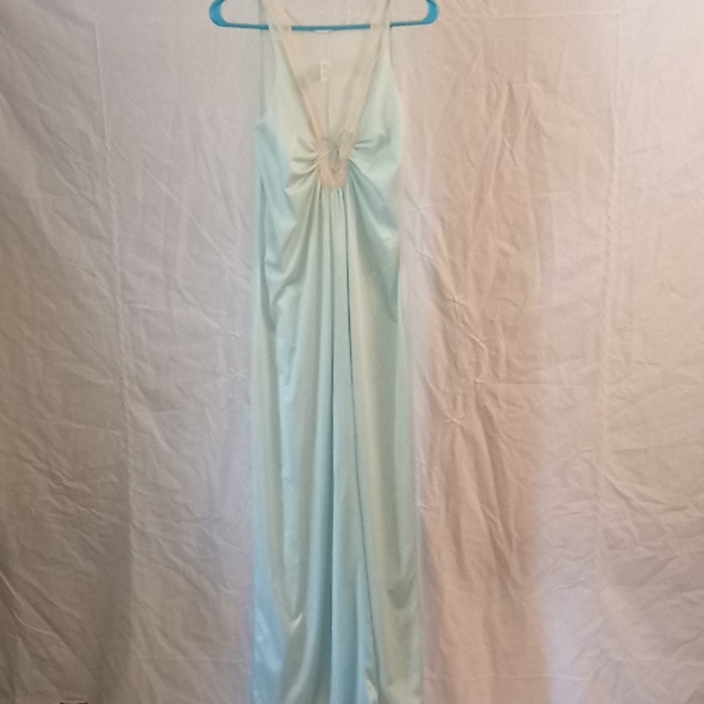 Vintage 80’s Teal Blue Lace Nightgown Neglige